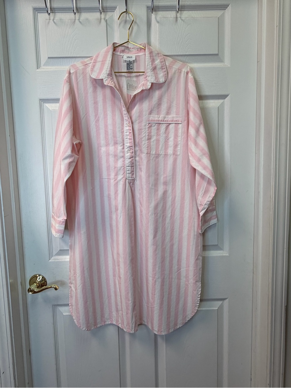 Women’s Pink Stripe Sleep Shirt - Talbots